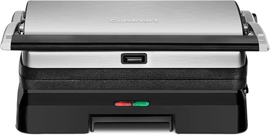 Cuisinart 6-in-1 Elite Griddler, Electric Grill, Griddle & Top Melt, 500°F Temperature Sear Function, LCD Screen, Dishwasher-Safe Cooking Plates, GR-300NAS, Stainless Steel