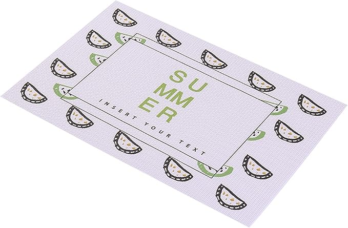 PVC Woven Placemats Set of 4 for Kitchen Dinner Table Place Mats Dining Office Placemat Plastic Table Decor Mats(PM-17)
