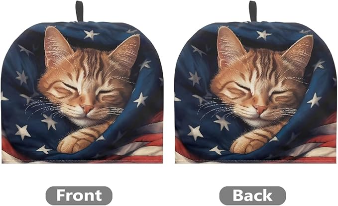 American Flag Teapot Cover Soft Tea Cozy for Teapot Insulated Dust Proof Kettle Kitchen Dust Cover Designed in England 4th of July Tea Pot DéCor Cover