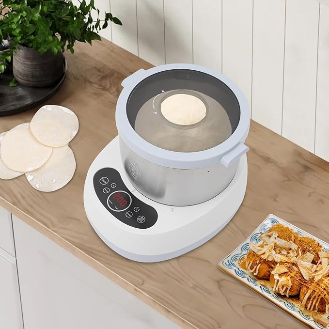 169oz Electric Dough Maker with Fermentation,230W Dough stand Mixer Machine with Digital Screen,Automatic Kneading Machine for Bakery (Blue)