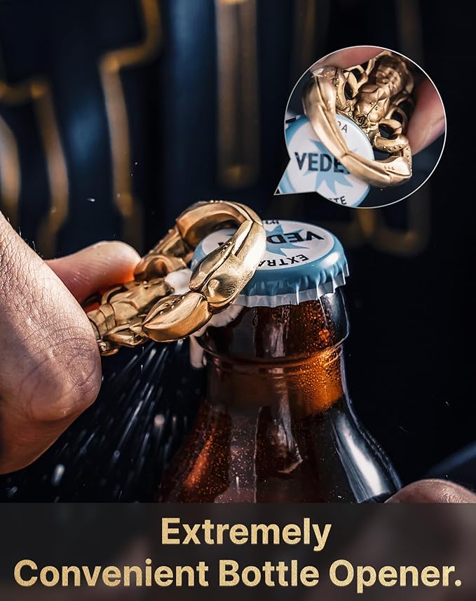COPPERTIST.WU Scorpion Bottle Opener Beer Holder Gifts for Wine Lovers, Pocket Split Key Ring Bar Soda Beverage