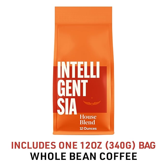 Intelligentsia Coffee, Light Roast Whole Bean Coffee, 100% Arabica Coffee - House Blend 12 Ounce Bag