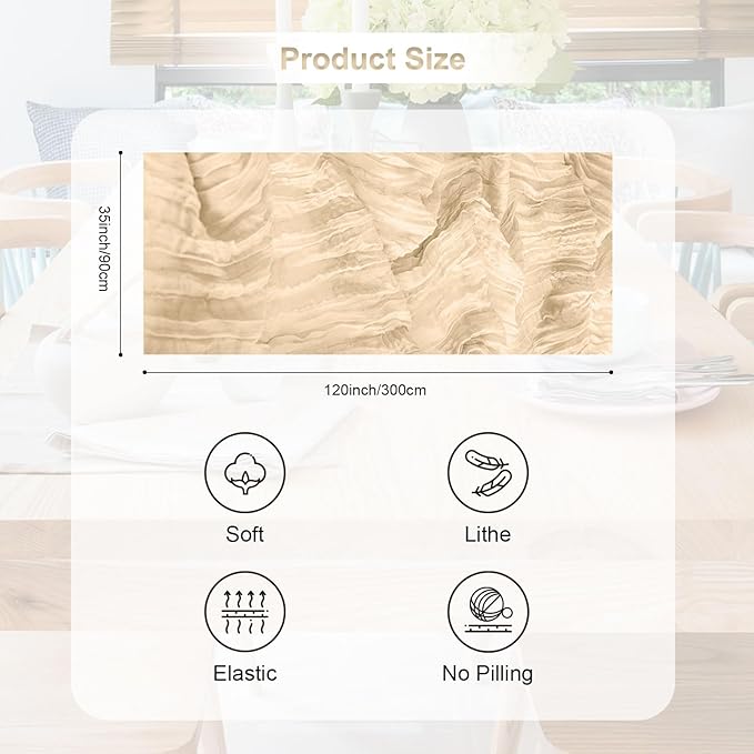 10 Pack Nude Cheesecloth Table Runner 35x120 Inch 10Ft Rustic Gauze Cheese Cloth Table Runner Sheer Cheesecloth Table Runners for Wedding Party Bridal Shower Decoration