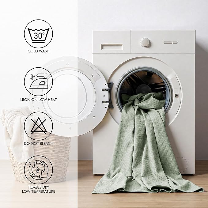 MIULEE Sage Green Linen Cotton Table Cloth Round Tablecloth Spring Waterproof Spillproof Cross-Star Textured Table Cltoth Decorative Farmhouse Style for Dining Party Weddings 60 Inch