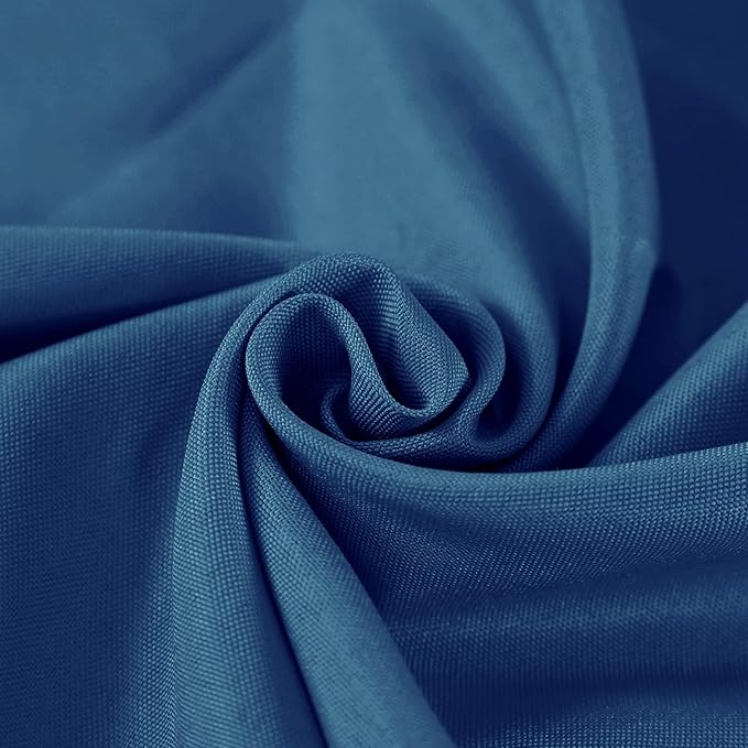 Fokitut 2 Pack Waterproof Round Tablecloth, 132 Inch, Stain Resistant and Wrinkle Polyester Table Cloth, Fabric Table Cover for Kitchen Dining, Wedding, Party, Holiday Dinner-Mediterranean Blue