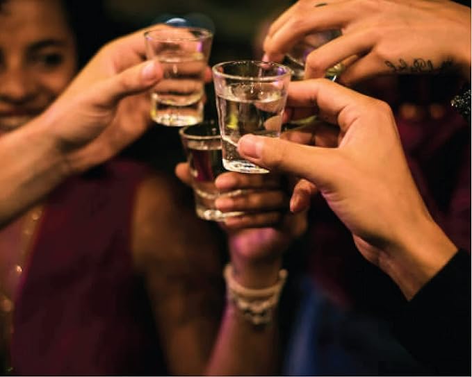 Custom Shot Glasses with Photo – Personalized Picture Gift, Gold Rim