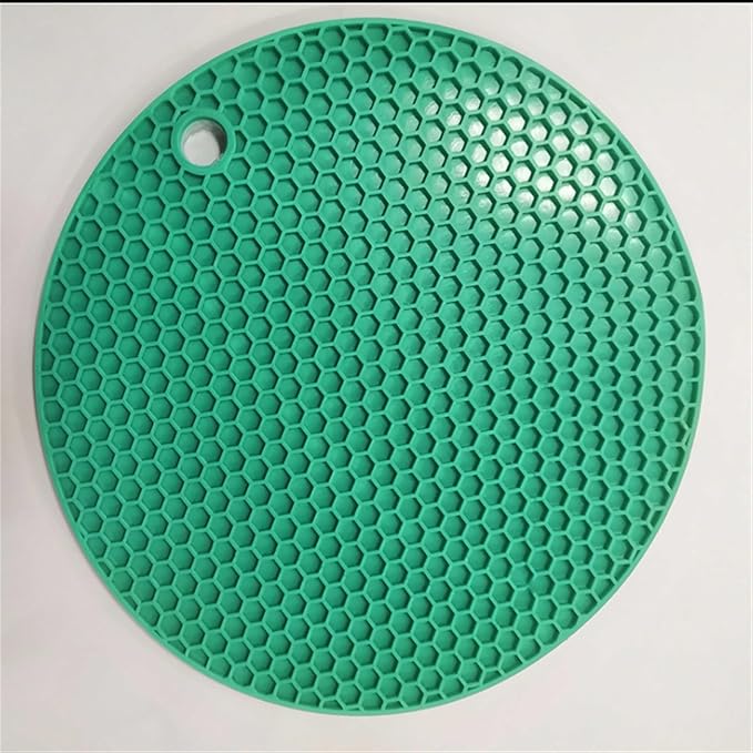 Silicone Mat Coaster Food Grade Material Placemat Non-Slip Table Mat Kitchen Accessories Gadgets Round Cup Mat 4pcs(F,14cm x 14cm(5.51in))