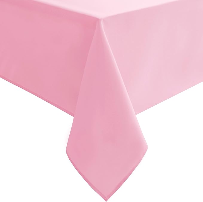 Hiasan Pink Tablecloth Rectangle - Waterproof & Spillproof and Washable Small Table Cloth for Dining/Party, 30 x 60 Inch