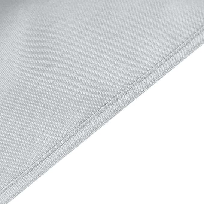 Efavormart 120" Wholesale Round Tablecloth Polyester Round Table Linens for Wedding Party Banquet Restaurant - Silver