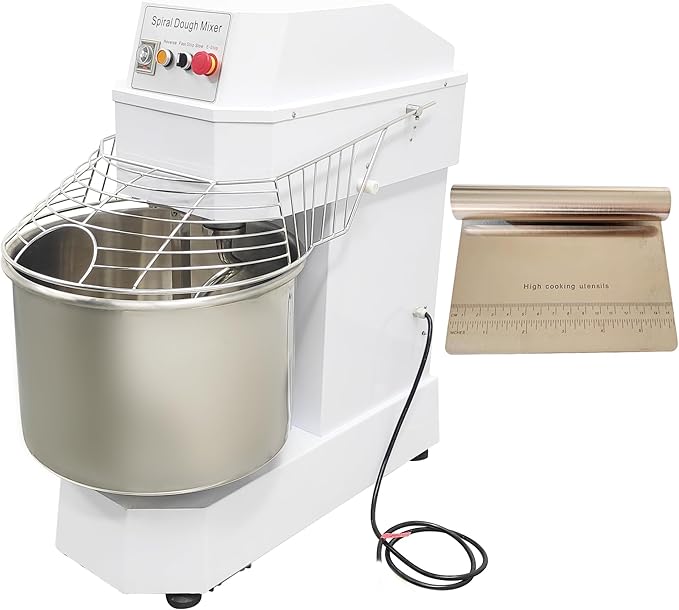 Commercial Stand Mixer 60L Double-acting Double-speed Dough Mixer Dough Kneading Machine Bread Spiral Mixer Automatic Dough Mixing Machine for Pizza Restaurant Bakeries Kitchen 220V