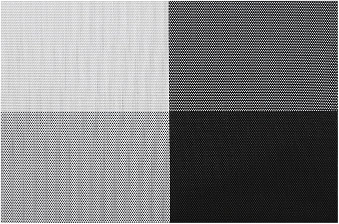 Table Placemats Set of 1/4/6 PVC Heat- Place Mat Washable Kitchen Table Mats Suitable for Dining Table Kitchen(KP Black,30X45CM_6PCS)