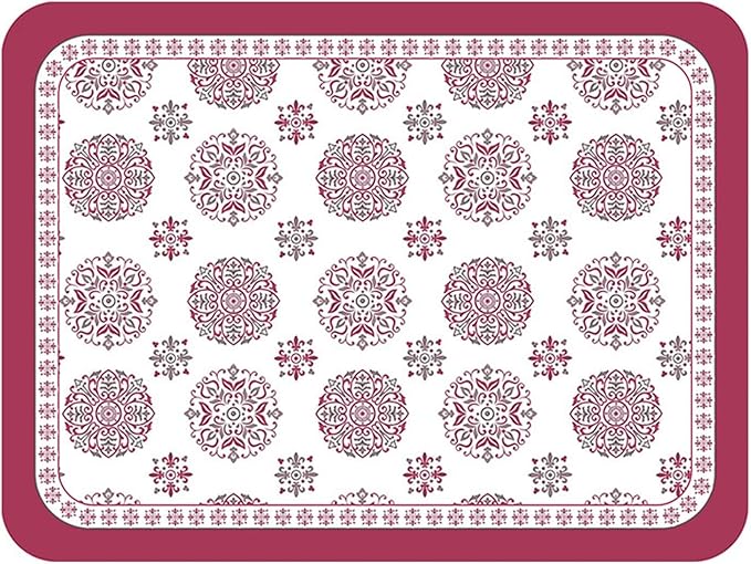 Classic Artwork Modern PU Placemats Non Slip for Dining Table Wipeable Reusable Plastic Tableware Dishwaser Home Decor(Classic-10)