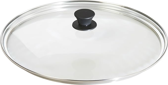 Lodge Round Tempered Glass Lid - Versatile Glass Lid for 15 Inch Skillets, Pans, and Dutch Ovens - Dishwasher Safe and Oven Safe up to 400° - 15 Inch