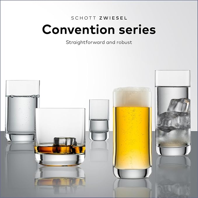 SCHOTT ZWIESEL Convention Longdrink Glass(Set of 6), Iced Beverage Glasses for Cocktails, Dishwasher-Safe Machine-Made Tritan Crystal Glasses, Made in Germany (12.5 Ounce)
