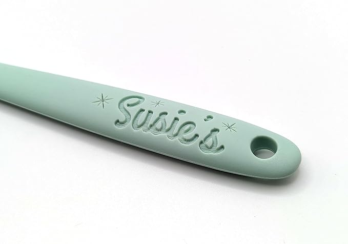Customizable Silicone Spatula - Personalized Kitchen Tool for Unique Cooks - Heat-Resistant, Non-Stick, and Ergonomic - Your Name Embossed - Perfect Gift Idea (Mint Green)