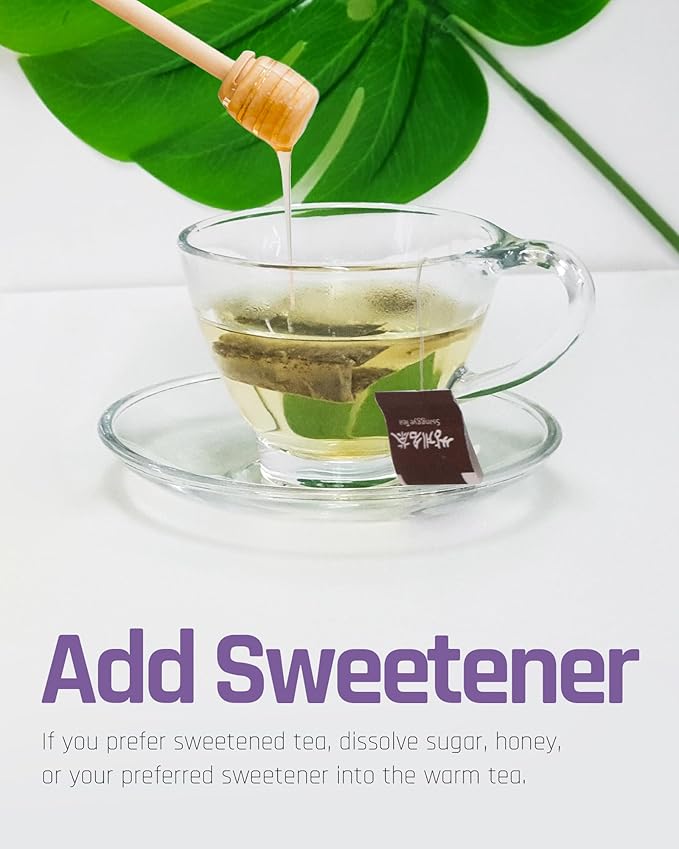 Ssanggye Bellflower Tea Bulk Size 0.7g x 100 Tea Bags, Premium Korean Herbal Tea Hygienic Single Teabag Balloon Flower Doraji 도라지차 Caffeine Free Herb Refreshing Tea Made in Korea