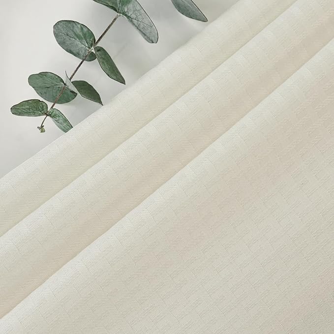 maxmill Jacquard Tablecloth Stain Resistant Waterproof Wrinkle Resistant Spillproof Washable Soft Weaved Texture Table Cloth for Dining Room, Indoor Outdoor Use, Rectangle 60 x 140 Inch, Ivory