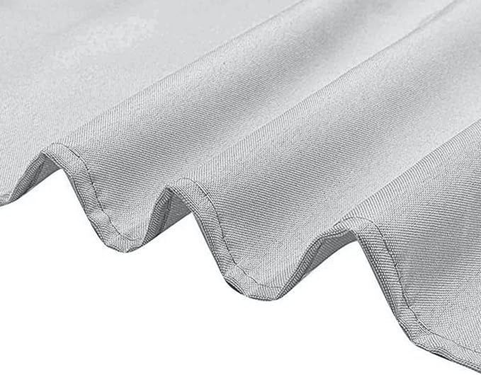 Efavormart 120" Wholesale Round Tablecloth Polyester Round Table Linens for Wedding Party Banquet Restaurant - Silver