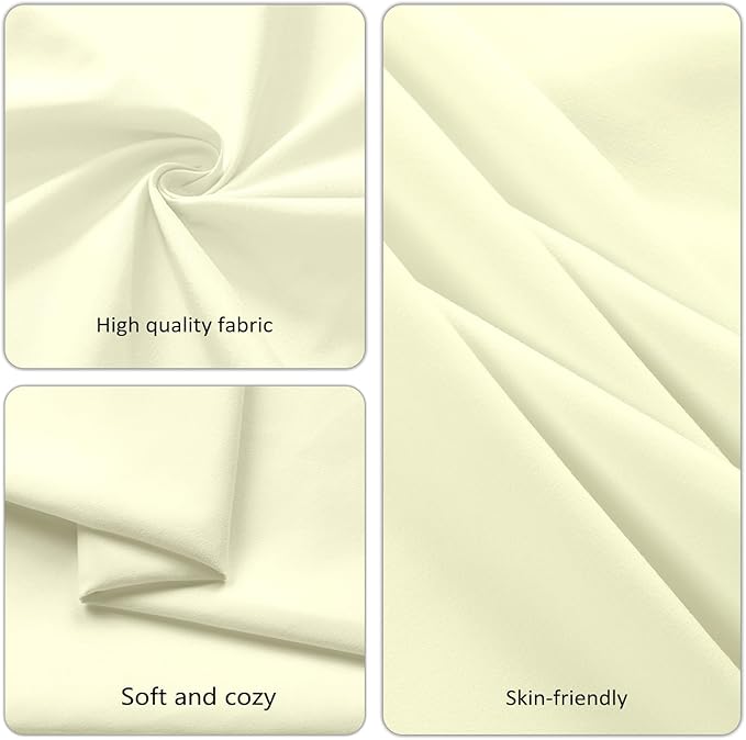 8 Pack Beige Table Cloth 60x126 Inch Rectangle Tablecloths for 8 Foot Rectangle Tables, Wrinkle Resistant Washable Polyester Fabric Rectangular Table Cover for Dining Banquet Wedding Party