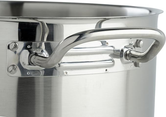 Winco Heavy-Duty Stainless Steel Stock Pot with Cover, 12 Quart