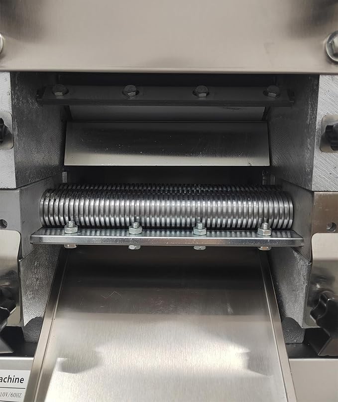Commercial Electric Noodle Machine High-speed Press Dough Machine with 1mm & 2mm Cutters for Pasta,Dumpling Skin,Noodle,Bread Electric Dough Sheeter 1.5KW 110V