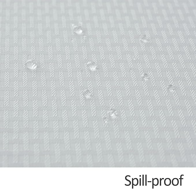 maxmill Tablecloth Weaved Texture Stain Resistant Waterproof, Wrinkle Resistant Washable Table Cloth, Fabric Table Cover for Dining Room, Indoor Outdoor Use, Rectangle 60 x 120 Inch, White