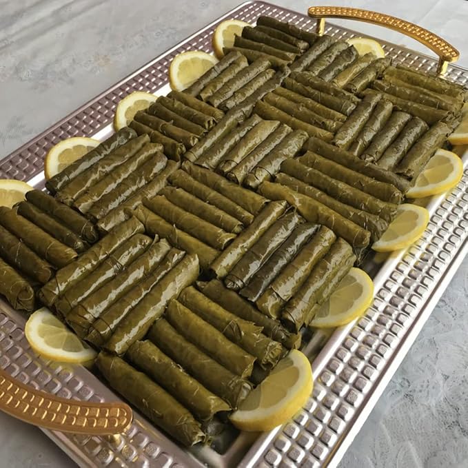 Terracotta Weighted Plate for Grape Leaf Roll Dolma Dolmades Tolma Warak Enab - PACK of 2 - Perfect Tool for Stuffed Dishes! - IMPROVED SPECIAL EDITION