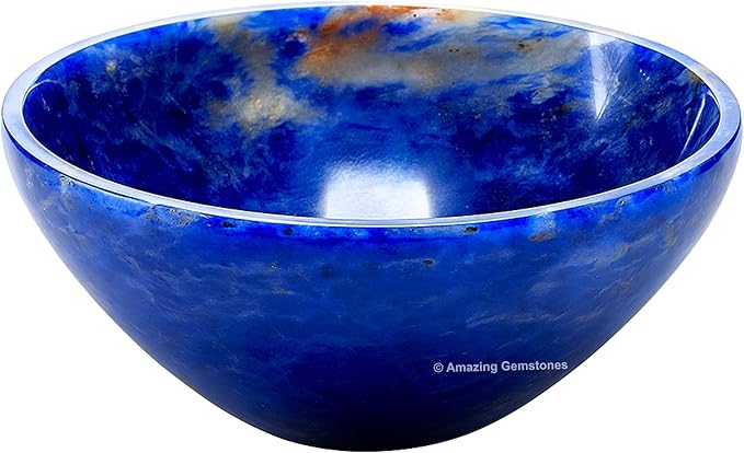 Sodalite Crystal Bowl - 2 Inch Decorative Bowls for Room and Home Decor - Gemstone Healing Crystals for Elegant Display, Positive Energy Balance and Gift
