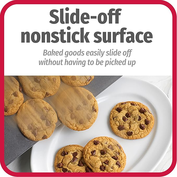 GoodCook AirPerfect Nonstick Steel Insulated Cookie Sheets, Assorted Size No-Burn Baking Sheets with Large Handles, Set of 2, Gray