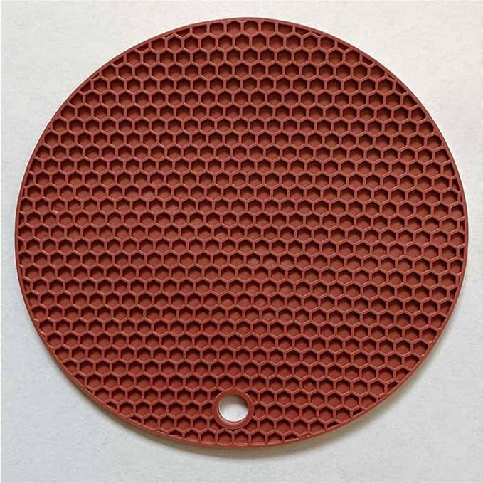 Silicone Mat Coaster Food Grade Material Placemat Non-Slip Table Mat Kitchen Accessories Gadgets Round Cup Mat 4pcs(C,14cm x 14cm(5.51in))