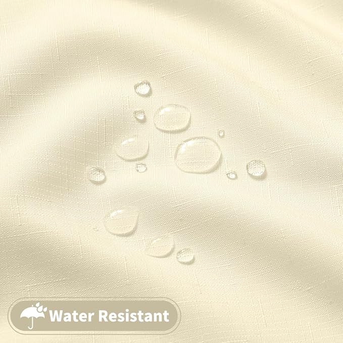 Faux Linen Tablecloths for Rectangle Tables, Burlap Textured Table Cloths Washable Farmhouse Table Cover Water Resistant for Dining, Wedding, Outdoor(Ivory, 60"×104")
