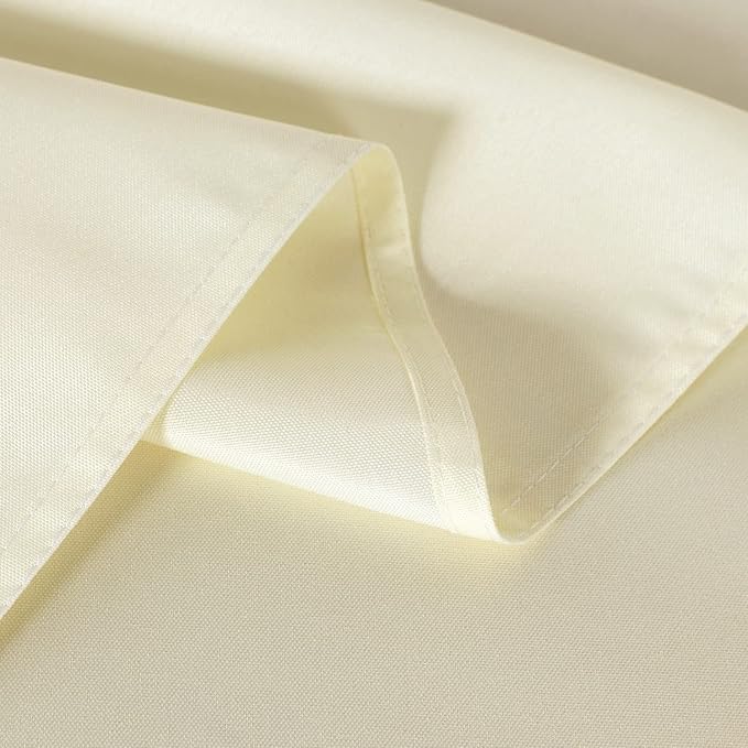sancua 2 Pack Beige Tablecloth 60 x 120 Inch, Rectangle 8 Feet Table Cloth - Stain and Wrinkle Resistant Washable Polyester Table Cover for Dining Tables, Buffet Parties and Camping