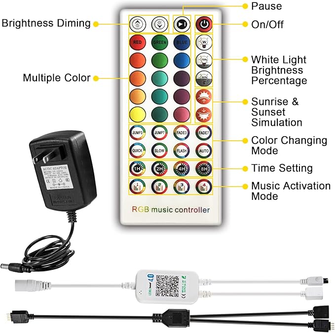 VEVOR LED Lighted Liquor Bottle Display Shelf, 2-Step 40-inch LED Bar Shelves for Liquor, Illuminated Home Bar Shelf with RF Remote & App Control 7 Static Colors 1-4 H Timing, Acrylic Lighted Shelf for 20 Bottles