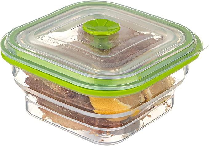Restaurantware-Fresh Hero 16 Ounce Storage Containers, 1 Durable Airtight Food Containers - Microwavable, Freezable, Green Silicone, Collapsible, Dishwashable, With Vented Lids