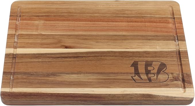 The Memory Company Officially Licensed NFL Acacia Cutting Board – 11.7" x 15.7" Durable Wood Chopping & Serving Board with Team Logo