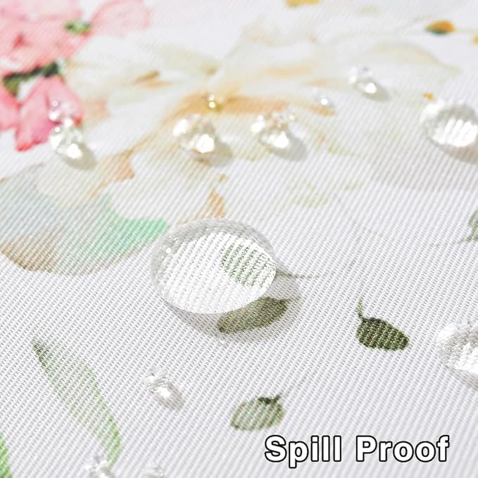 MATIRUG Spring Wildflower Tablecloth Rectangle Table 60x84 Inch,Washable Summer Floral Fabric Tablecloth, Waterproof Runner Style Table Cloths for Party Picnic Dinner Outdoor