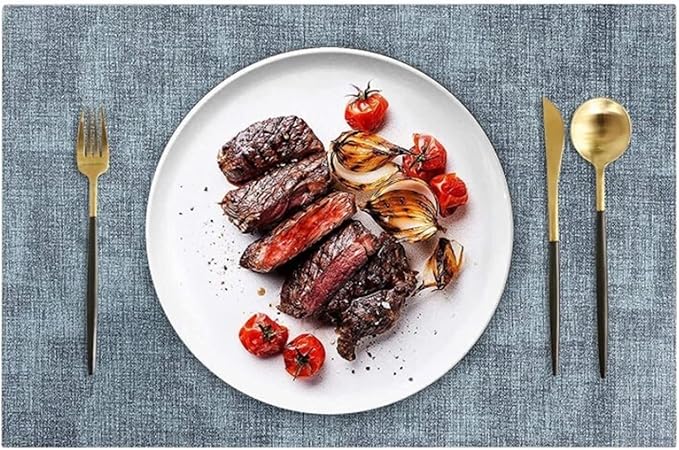 Table Decor Housewarming PU Place Mats Kitchen Accessories Set of 1/4/6 Non-Slip Wipeable Waterproof Washable PlaceMats(SPU Coffee,43x30cm 4pcs)