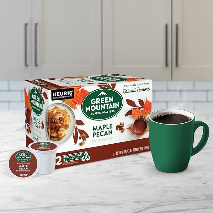 Green Mountain Coffee Roasters Maple Pecan, Single-Serve Keurig K-Cup Pods, Flavored Light Roast Coffee, 72 Count
