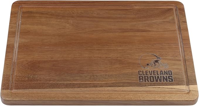 The Memory Company Officially Licensed NFL Acacia Cutting Board – 11.7" x 15.7" Durable Wood Chopping & Serving Board with Team Logo