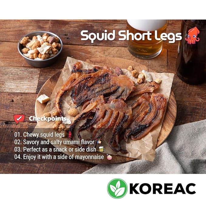 KOREAC_ Korean Food Korea Dried Squid Legs 20g x 10ea 오징어 숏다리