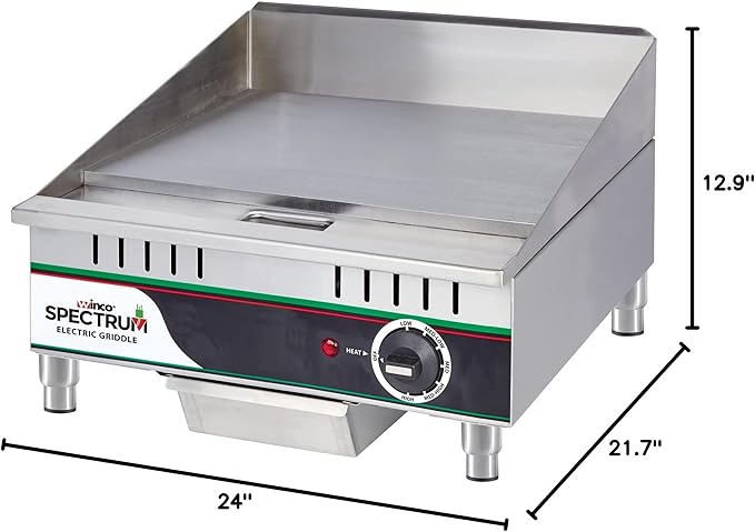 Winco Commercial-Grade Electric Griddle, 16"