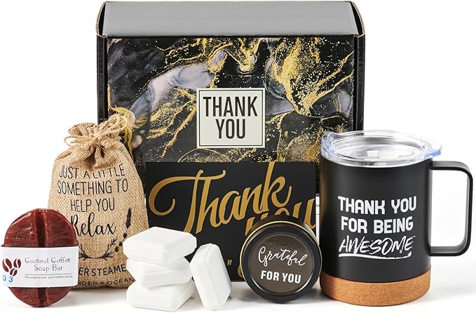 Thank You Gifts Employee Appreciation Gifts with Thank You Cards Spa Gift Baskets for Men Women Teacher Dental Assistant Social Worker Farewell Goodbye Gift for Coworker Hostess Staff