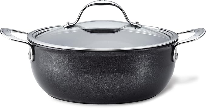 Anolon X Hybrid Nonstick Casserole Pan with Lid, Dark Gray