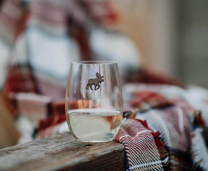 Simply Charmed Camping Wine Glass Charms - Great Gift for the Fisherman, Wine Accessories for the Mountain Cabin or Lake House Set of 6 Magnetic Drink Markers