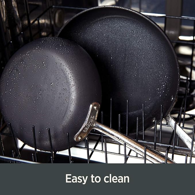 All-Clad Essentials Hard Anodized Nonstick Multi-Pot 7 Quart Oven Broiler Safe 500F Strainer, Pasta Strainer with Handle, Pots and Pans Black