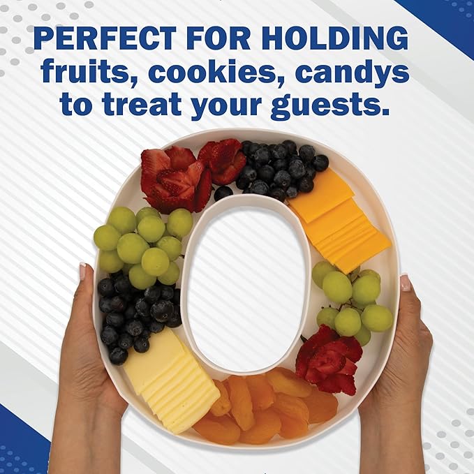 10" Reusable Plastic Box Form Tray Display for Treats, Charcuterie, Cake Pop, Candy, Charcuterie, Custom Charcuterie Letters Fillable - Reusable Letter Box - (White Plastic, &)