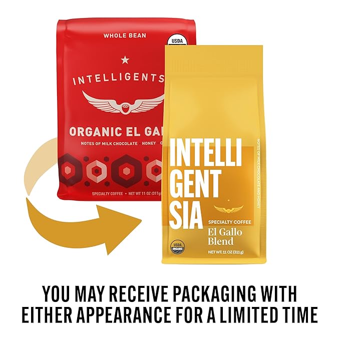 Intelligentsia Coffee, Light Roast Whole Bean | USDA Organic | El Gallo Blend | 33 Ounces | 3-Pack