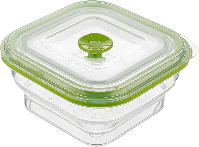 Restaurantware-Fresh Hero 16 Ounce Storage Containers, 1 Durable Airtight Food Containers - Microwavable, Freezable, Green Silicone, Collapsible, Dishwashable, With Vented Lids