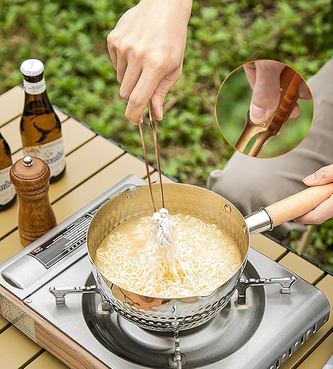 JETKONG Stainless Steel Kitchen Tongs, Serving Tongs for Cooking, 10.6" Metal Food Tongs with Non-Slip Comfort Grip, Non-Stick Cooking Tongs Heat Resistant BBQ Tong Grill Tong (Brown)