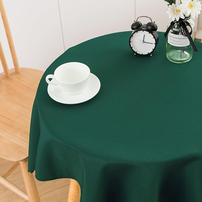 2 Pack Small Square Green Tablecloth 36X36 Inch, Polyester, Washable, Scratch Resistant, Stain Resistant